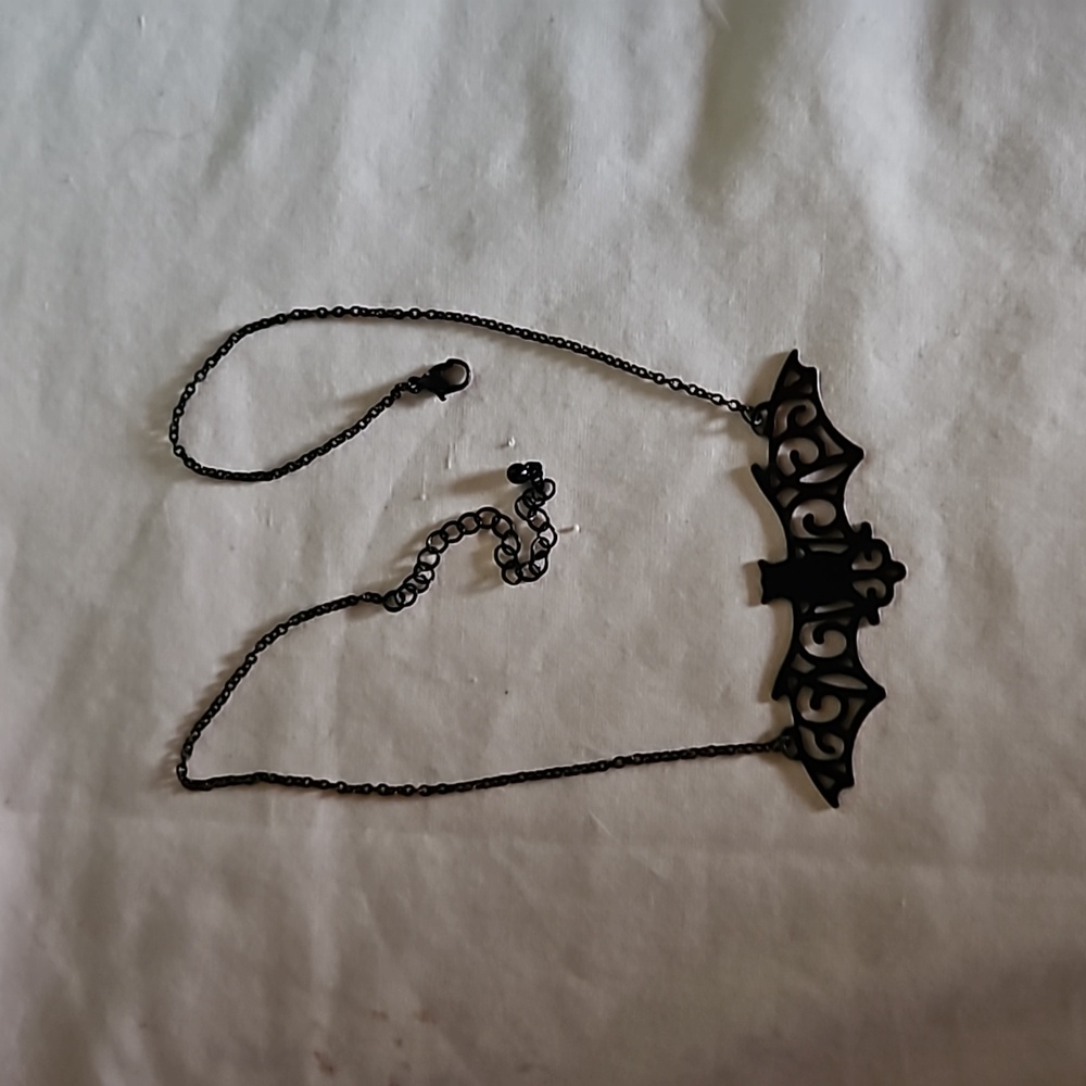 Halloween bat choker necklace
